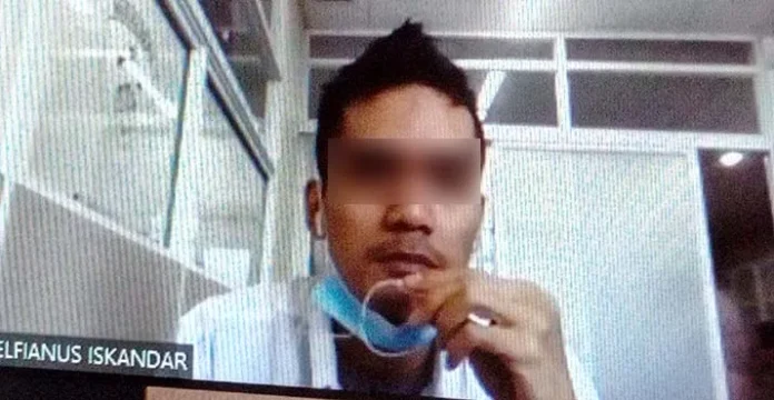Terdakwa perkara kasus penembakan mahasiswa Brigadir AM. (Fadli Aksar/ZONASULTRA.COM)