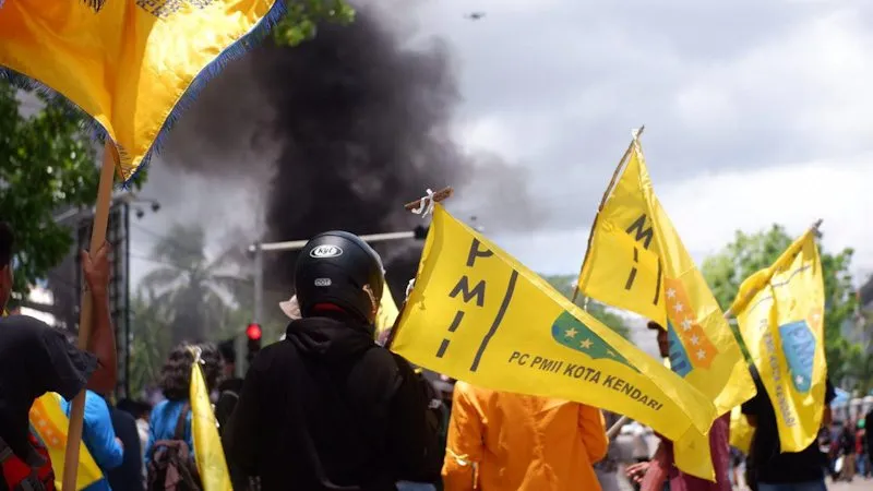 Foto: Demo Menolak UU Omnibus Law di Kendari