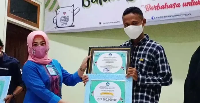 penghargaanzonasultra Zonasultra.com Raih Juara II Penggunaan Bahasa Media Siber