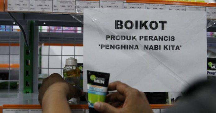 Sebuah Mini Market di Kendari Boikot Produk Prancis