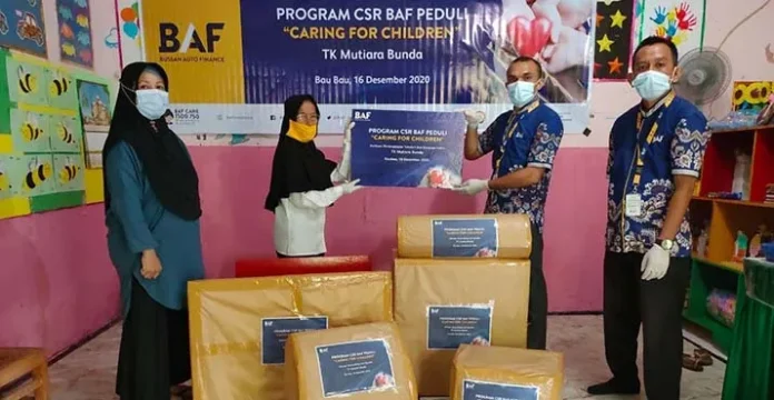 BAF Salurkan Bantuan ke Anak yang Terdampak Covid-19 di Baubau