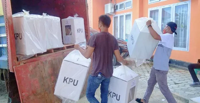 170 Kotak Suara Tiba di KPU Butur