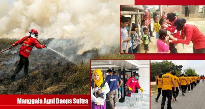 Misi Kemanusiaan Manggala Agni Daops Sultra di Tengah Pandemi Covid-19