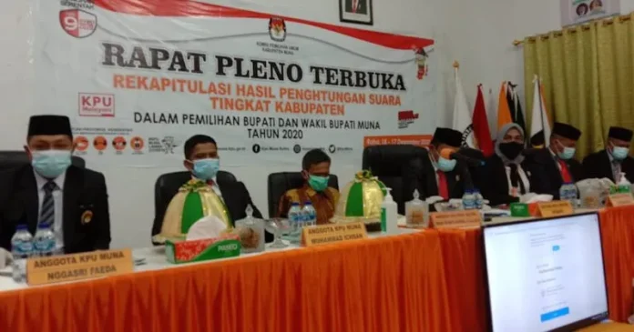pleno Rusman- Bahrun Menangkan Pilkada Muna, Selisih 8 Ribu Suara dari Rajiun