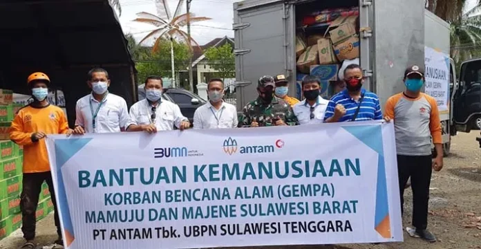 ANTAM Peduli, Salurkan Bantuan untuk Korban Gempa Sulbar