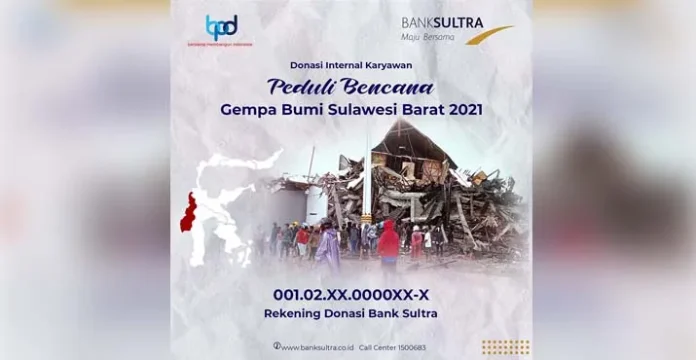 banksultraa Bank Sultra Open Donasi Internal untuk Korban Gempa Sulbar