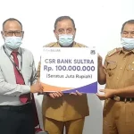 Pemkab Mubar Terima Dana CSR Rp100 Juta dari Bank Sultra Pemkab Mubar Terima Dana CSR Rp100 Juta dari Bank Sultra