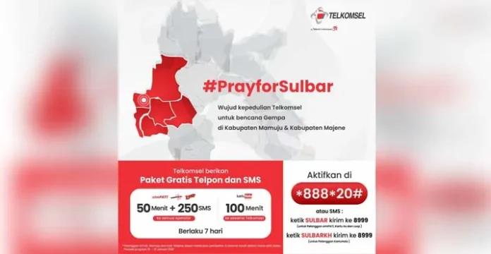 Telkomsel Peduli Bencana Gempa Sulawesi Barat