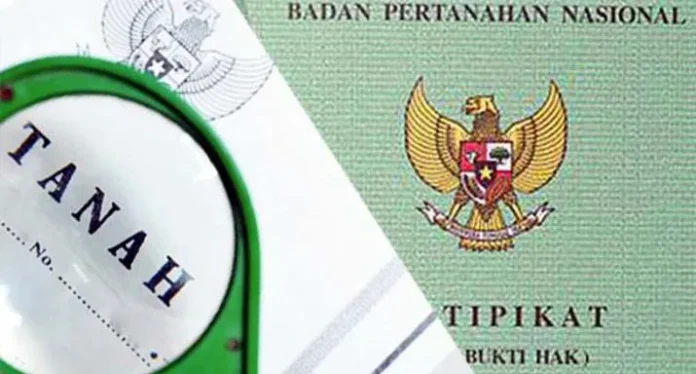 Ilustrasi sertifikat tanah