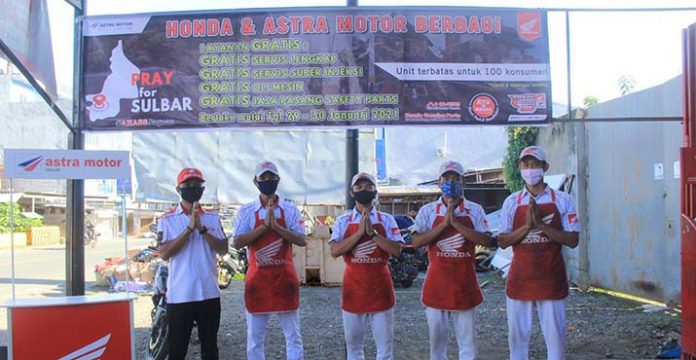 Layanan Servis Gratis Honda Disambut Antusias Warga Sulbar