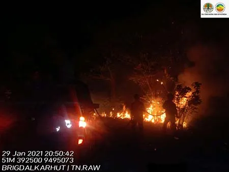 Awal Tahun, Kawasan TNRAW Sudah 4 Kali Terbakar