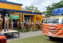 Pemkab Mubar Kirim Bantuan Logistik ke Sulbar Jadi Orang Pertama Disuntik Vaksin di Mubar, Sekda: Vaksin Aman