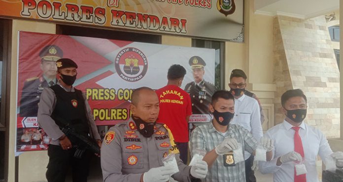 Polres Kendari Tangkap Pengedar Sabu Seberat Satu Kilogram