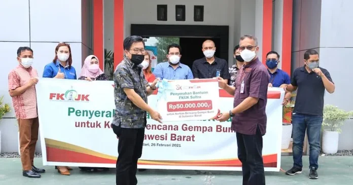 aulbr FKIJK Kirim Bantuan Rp50 Juta untuk Korban Gempa Sulbar