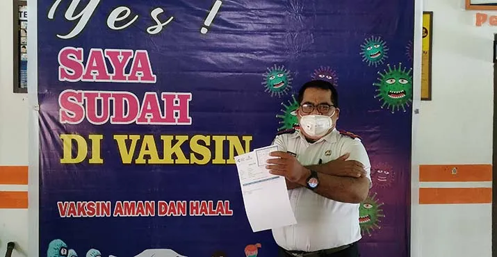 Pimpinan dan Staf Dishub Mubar Disuntik Vaksin Covid-19