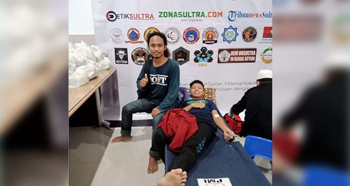 Bentuk Kepedulian Sosial, KMF Sultra Gelar Donor Darah