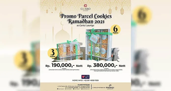 Dukung Prokes saat Lebaran, Claro Kendari Hadirkan Parcel Cookies Ramadan