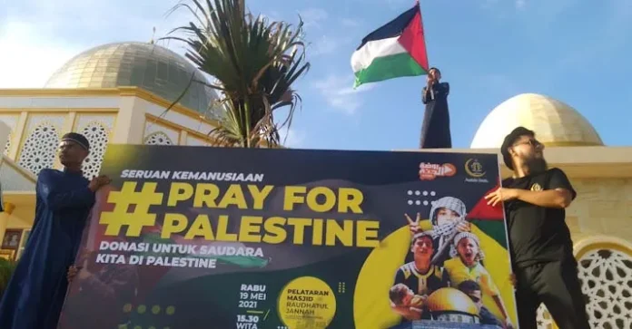 Masyarakat Kendari Gelar Aksi Peduli Palestina