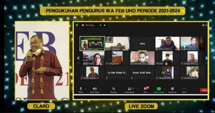 Sulkarnain Dikukuhkan Jadi Ketum IKA Fakultas Ekonomi dan Bisnis UHO