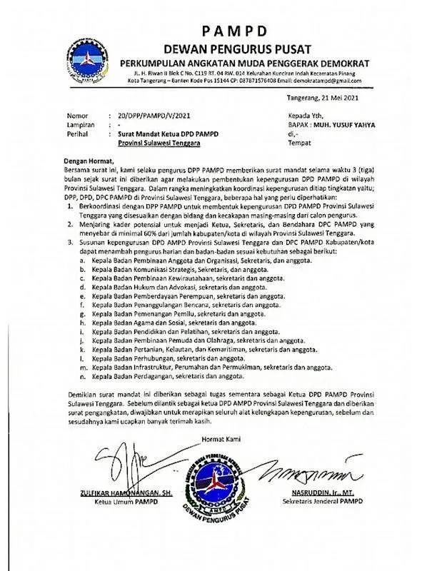 Yusuf Yahya Didapuk Jadi Ketua DPD PAMPD Sultra