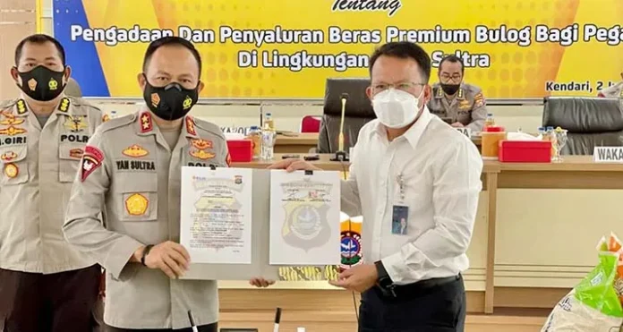 Moi Bulog-Polda Sultra Jalin Kerja Sama untuk Penyediaan Beras Bagi Anggota Kepolisian