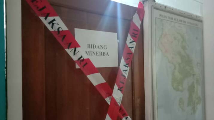 Kantor Dinas ESDM Sultra Digeledah dan Disegel Kejati