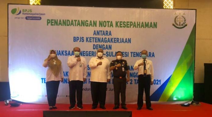 BPJamsostek Tandatangani MoU Bersama Kejaksaan Negeri se-Sultra