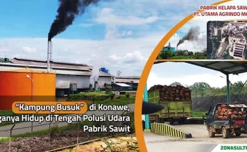 “Kampung Busuk” di Konawe, Warganya Hidup di Tengah Polusi Udara Pabrik Sawit (Bagian-2) “Kampung Busuk” di Konawe, Warganya Hidup di Tengah Polusi Udara Pabrik Sawit (Bagian-2)