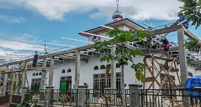 Satgas TMMD Bantu Pembangunan Masjid Al Muhajirin di Koltim