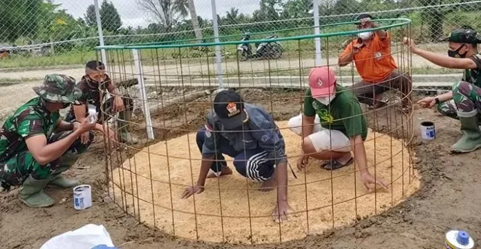 Satgas TMMD ke-111 Kodim 1412 Kolaka Budidaya Bioflok Ikan Nila