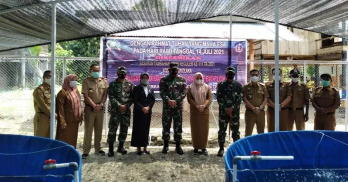 Danrem 143 Haluoleo Puji Budidaya Bioflok di Desa Pekorea Hasil TMMD