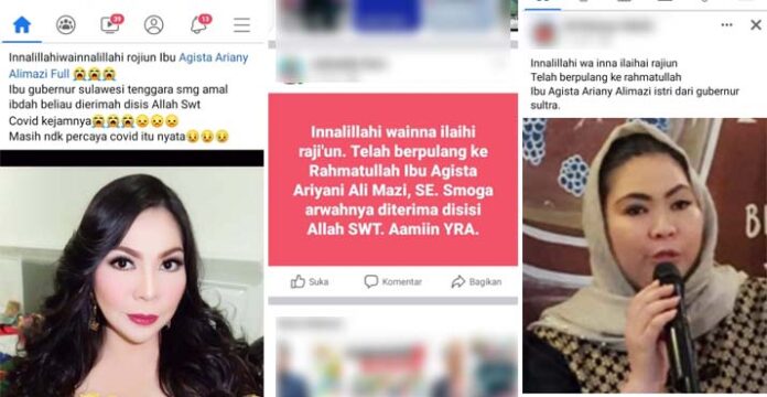 Breaking News: Di Facebook Ramai Beredar Kabar Agista Aryani Ali Mazi Meninggal Dunia