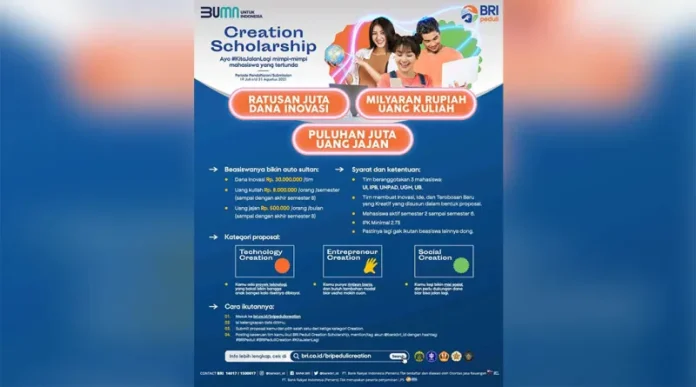 BRI Siapkan 3 Program Beasiswa untuk Mahasiswa, Berikut Caranya