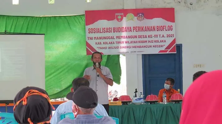 Satgas TMMD Sosialisasi Budidaya Lele Pakai Sistem Bioflok di Koltim