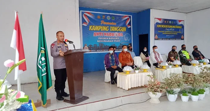 polres konawe Polres Konawe Resmi Bentuk Kampung Tangguh Antinarkoba