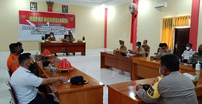 Tekan Penyebaran Covid-19 di Wakatobi, Polres dan Pemda Gelar Rakor