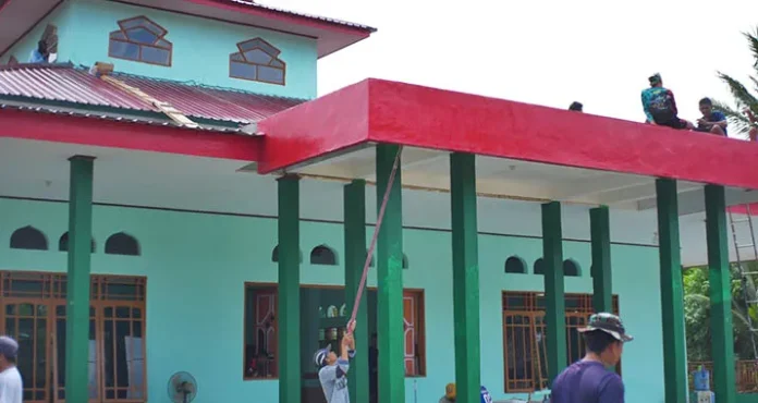 Jelang Penutupan TMMD, Pembangunan Masjid Al Muhajirin Masuk Tahap Akhir