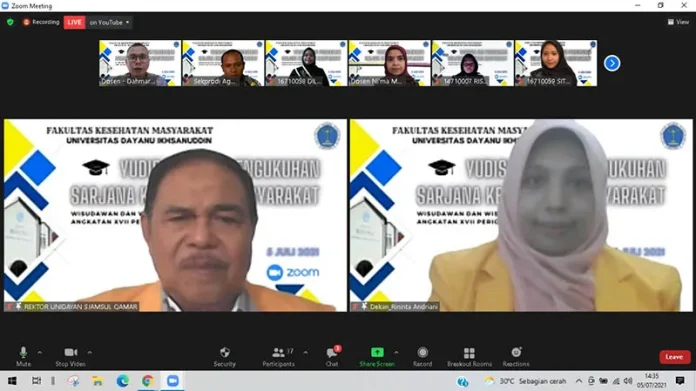 unidayan 25 Mahasiswa FKM Unidayan Baubau Diyudisium Virtual