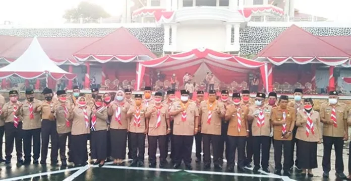 IMG_20210818_192753 Peringati Hari Pramuka ke-60, Enam Kepala Daerah Terima Penghargaan Lencana