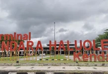 Penumpang Pesawat di Bandara Haluoleo Wajib Gunakan Aplikasi PeduliLindungi Terminal Bandara Haluoleo Kendari
