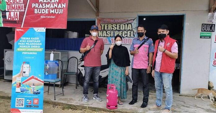 Pertamina Beri Merchandise dan Tambahan Saldo Link Aja di 3 Wilayah di Sultra