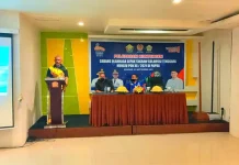 KONI Sultra Lepas Kontingen Cabor Sepak Takraw Menuju PON Papua KONI Sultra Lepas Kontingen Cabor Sepak Takraw Menuju PON Papua