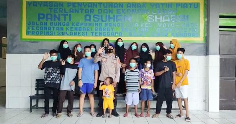 Cerita Bripka Suhardi, Buka Layanan Cukur Gratis untuk Anak Panti di Kendari