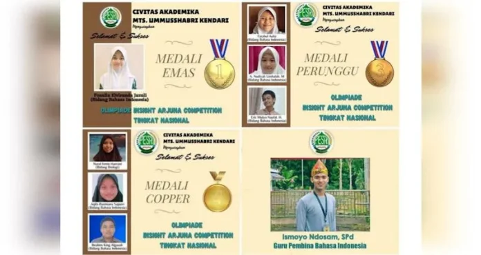 MTs Ummusshabri Kendari Raih 6 Medali di Olimpiade Bahasa Indonesia MTs Ummusshabri Kendari Raih 6 Medali di Olimpiade Bahasa Indonesia