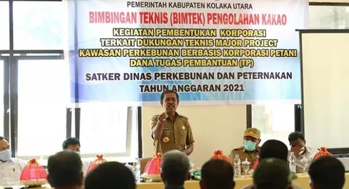 Pemkab Kolut Gelar Bimtek Pengolaan Kakao Berbasis Korporasi