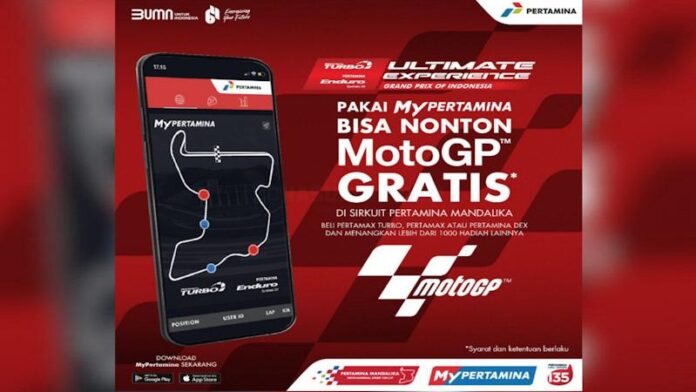 Beli BBM dan Pelumas Lewat Aplikasi MyPertamina, Bisa Dapatkan Tiket Gratis Nonton MotoGP 2022