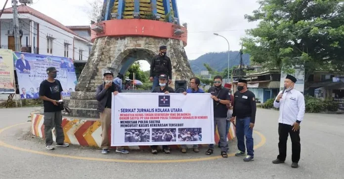 Jurnalis Kolut Gelar Aksi Damai, Kecam Tindakan Kekerasan Terhadap Wartawan di Kendari