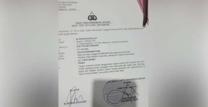 suratpenerimaan Ini Alasan Kepala Bapenda Tampar Kadis Kominfo Sultra