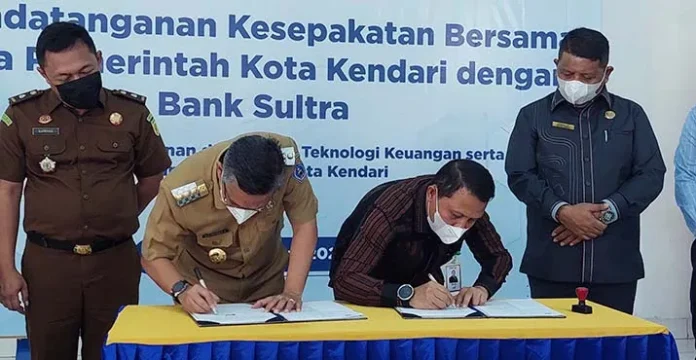Kembangkan Layanan Teknologi Keuangan, Pemkot Kendari Teken MoU dengan Bank Sultra