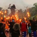 Umat Hindu di Mubar Bawa Ogoh-ogoh Keliling Kampung Lalu Dibakar Umat Hindu di Mubar Bawa Ogoh-ogoh Keliling Kampung Lalu Dibakar